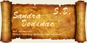 Sandra Dedinac vizit kartica